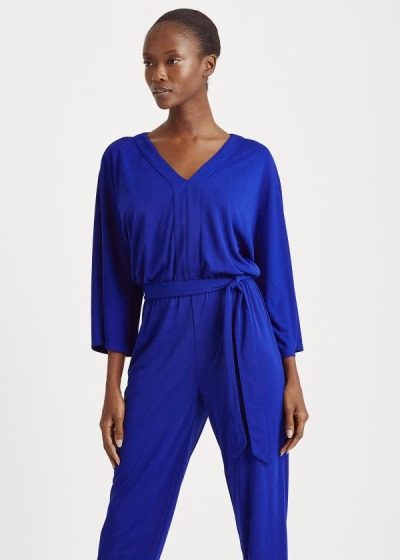 Jumpsuits Ralph Lauren Mujer Azul Rey Azules - Jersey Dolman-Sleeve - SMEJA6781